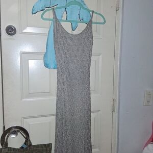 Elegant Silver Sleeveless Dress